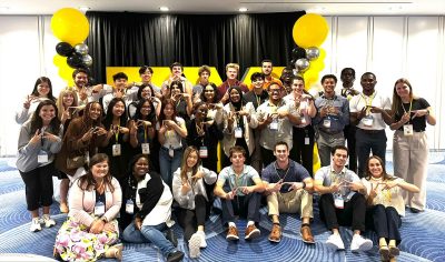 Virginia Tech alumni and students at EY. 