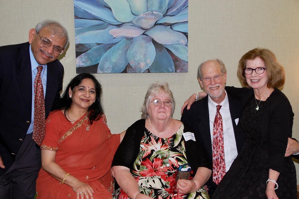 Raman Kumar, Arati Kumar, Susan Shome, George Morgan, Donna Morgan (Photo courtesy of George Morgan and Raman Kumar)