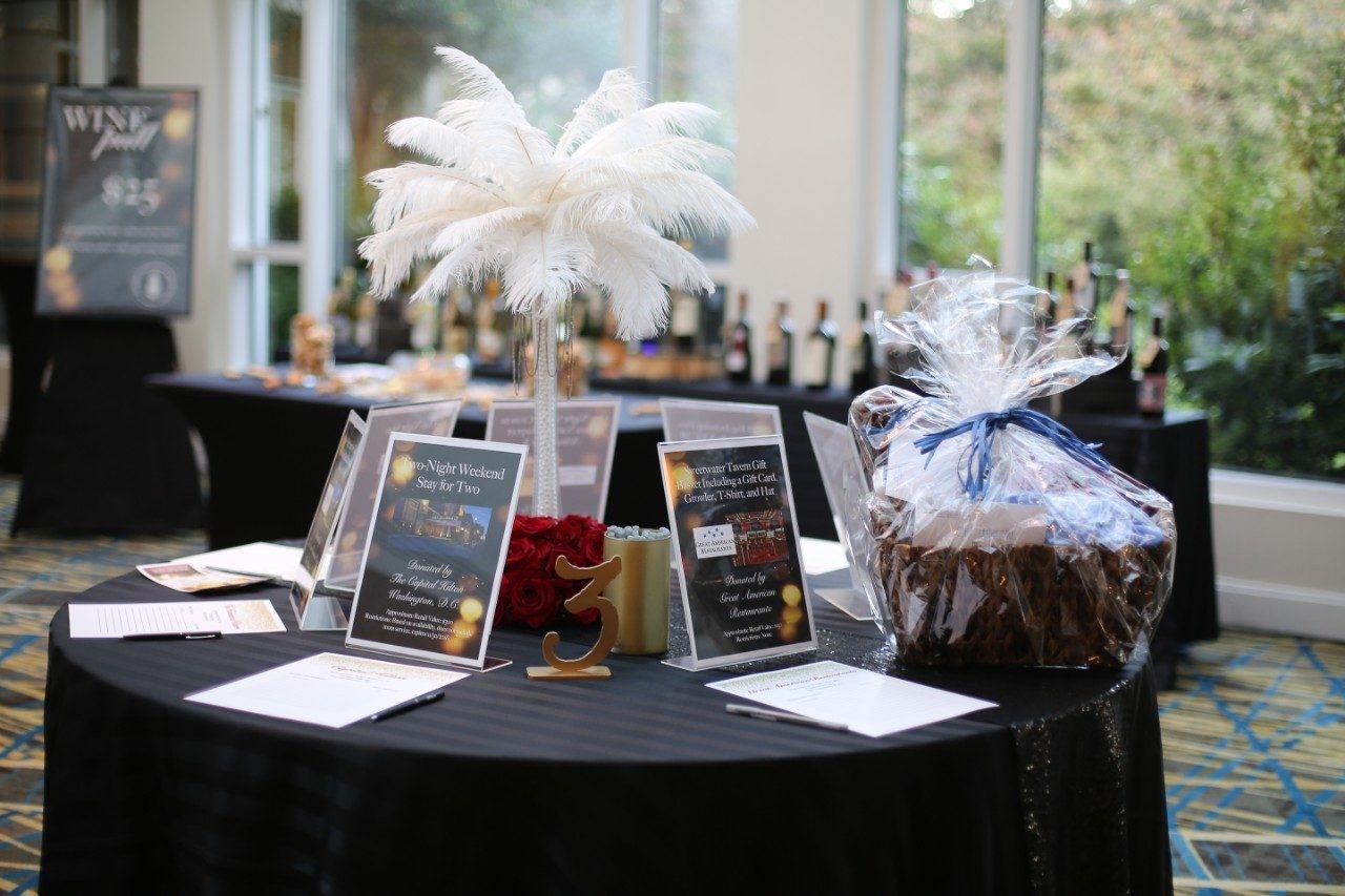 Some of the items up for bid at the gala’s silent auction. (Photo credit: Holly Cromer)