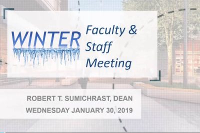 Faculty / Staff Meeting – Winter 2019