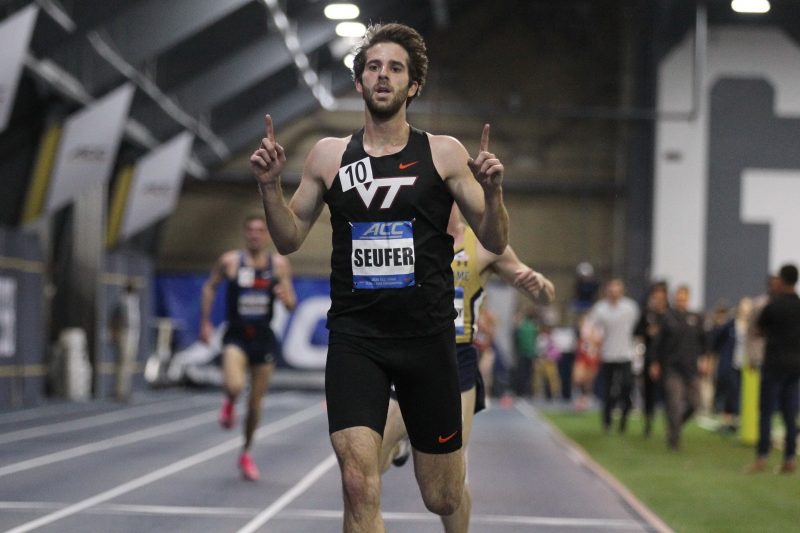 Peter Seufer, a redshirt senior, won both the 3,000- and 5,000-meter races at the ACC Indoor Track & Field Championships this year.