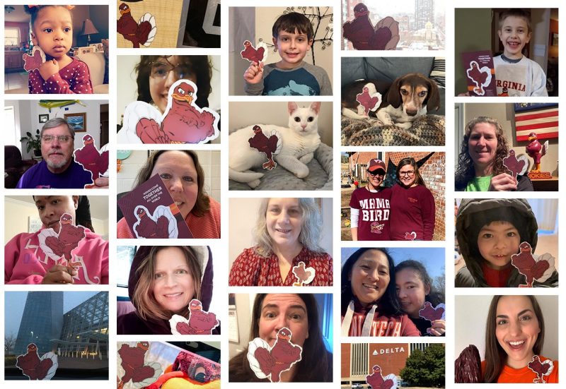 Images that Virginia Tech supporters shared on social media for Giving Day.