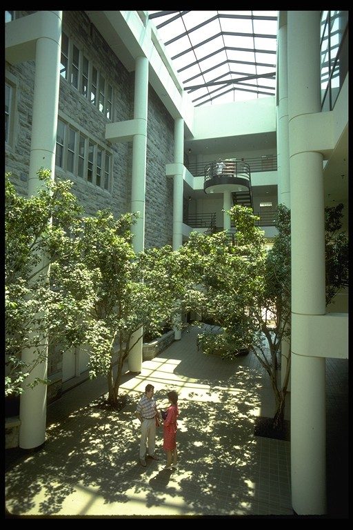 Pamplin atrium in 1990s