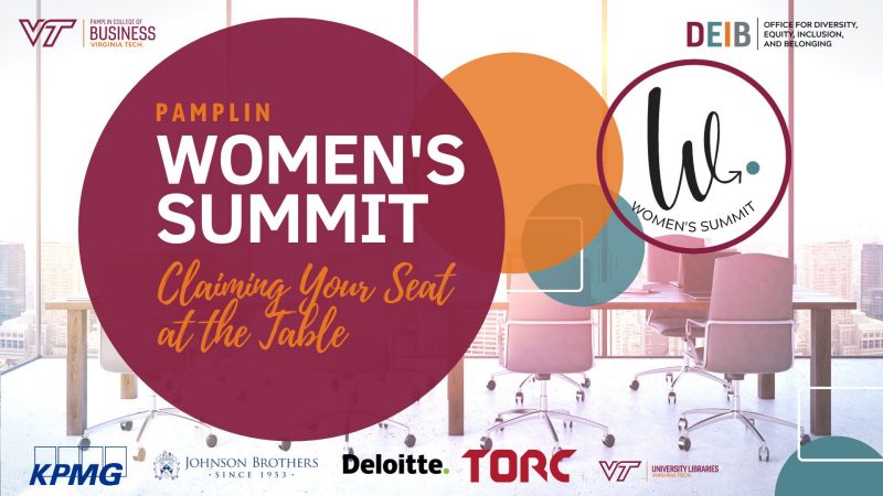 Save the Date, Pamplin Women's Summit, Claiming your seat at the table
