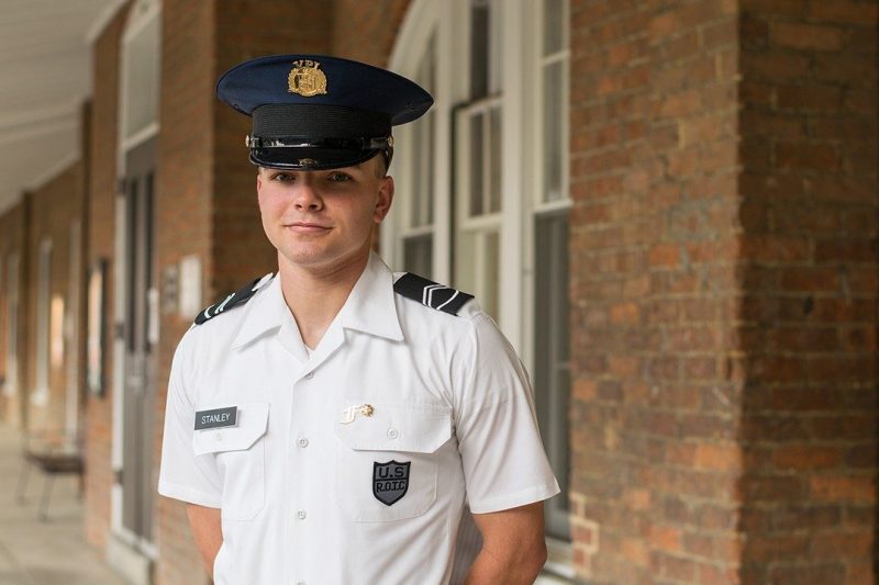 Cadet Michael Stanley chosen to highlight the colors at the West Virginia game