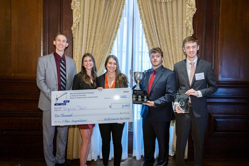 Virginia Tech students earn top prize at national collegiate real estate competition