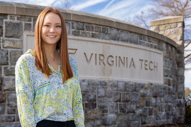 Marketing student Annie Hunter. Photo by Andy Santos for Virginia Tech.